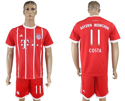 Bayern Munchen #11 Costa Home Soccer Club Jersey - Click Image to Close